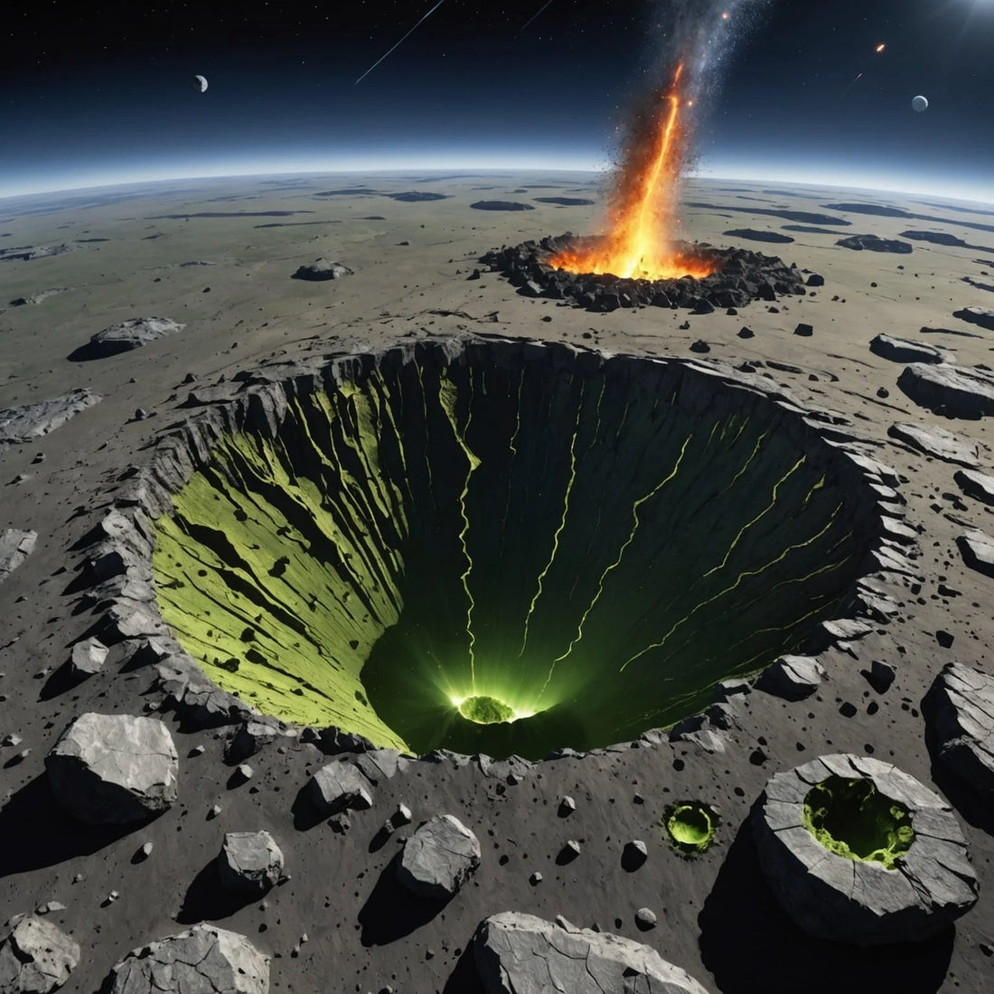 The process of moldavite formation resulting from a meteorite impact