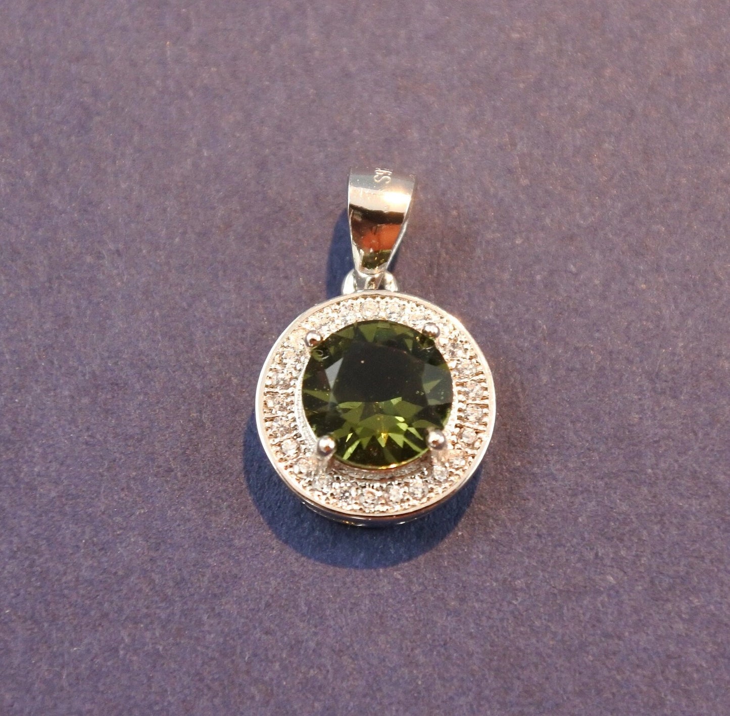7 mm stone real MOLDAVITE Pendant Sterling Silver Moldavite jewelry from Czech Republic genuine moldavite pendant necklace with certificate