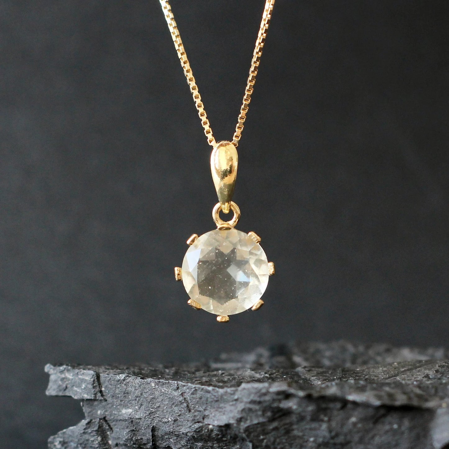 12mm Libyan Desert Glass Pendant Sterling Silver jewelry authentic Libyan Desert Glass Necklace- libyan glass faceted gold tektite necklace