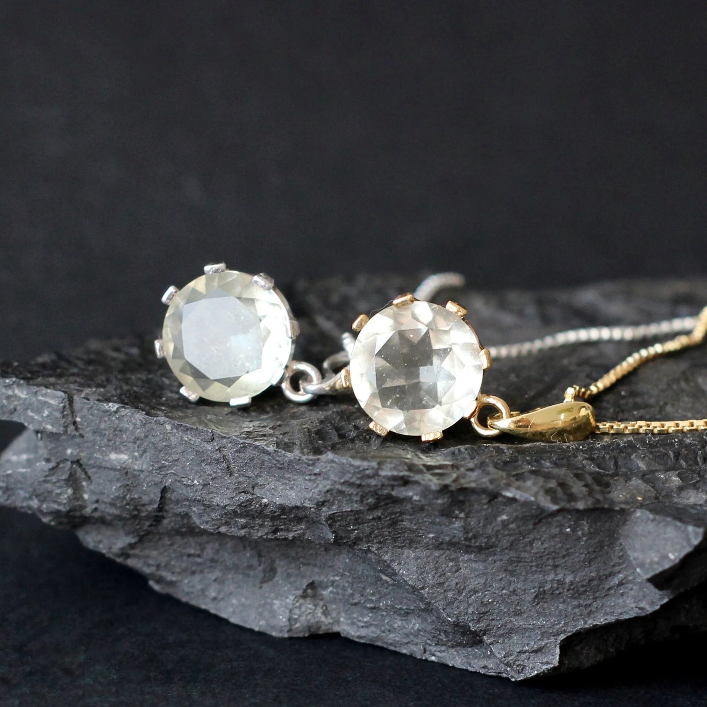 12mm Libyan Desert Glass Pendant Sterling Silver jewelry authentic Libyan Desert Glass Necklace- libyan glass faceted gold tektite necklace