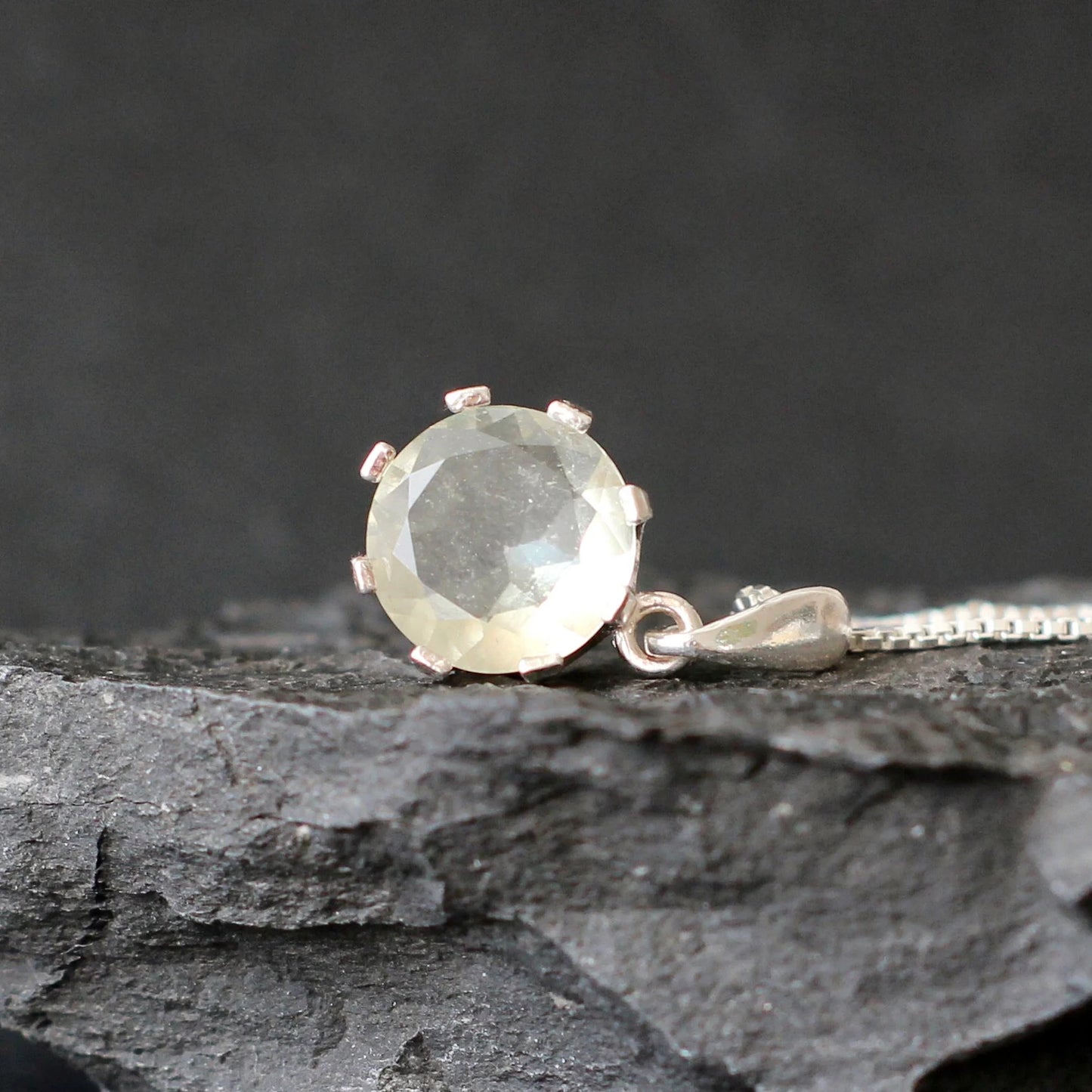 12mm Libyan Desert Glass Pendant Sterling Silver jewelry authentic Libyan Desert Glass Necklace- libyan glass faceted gold tektite necklace