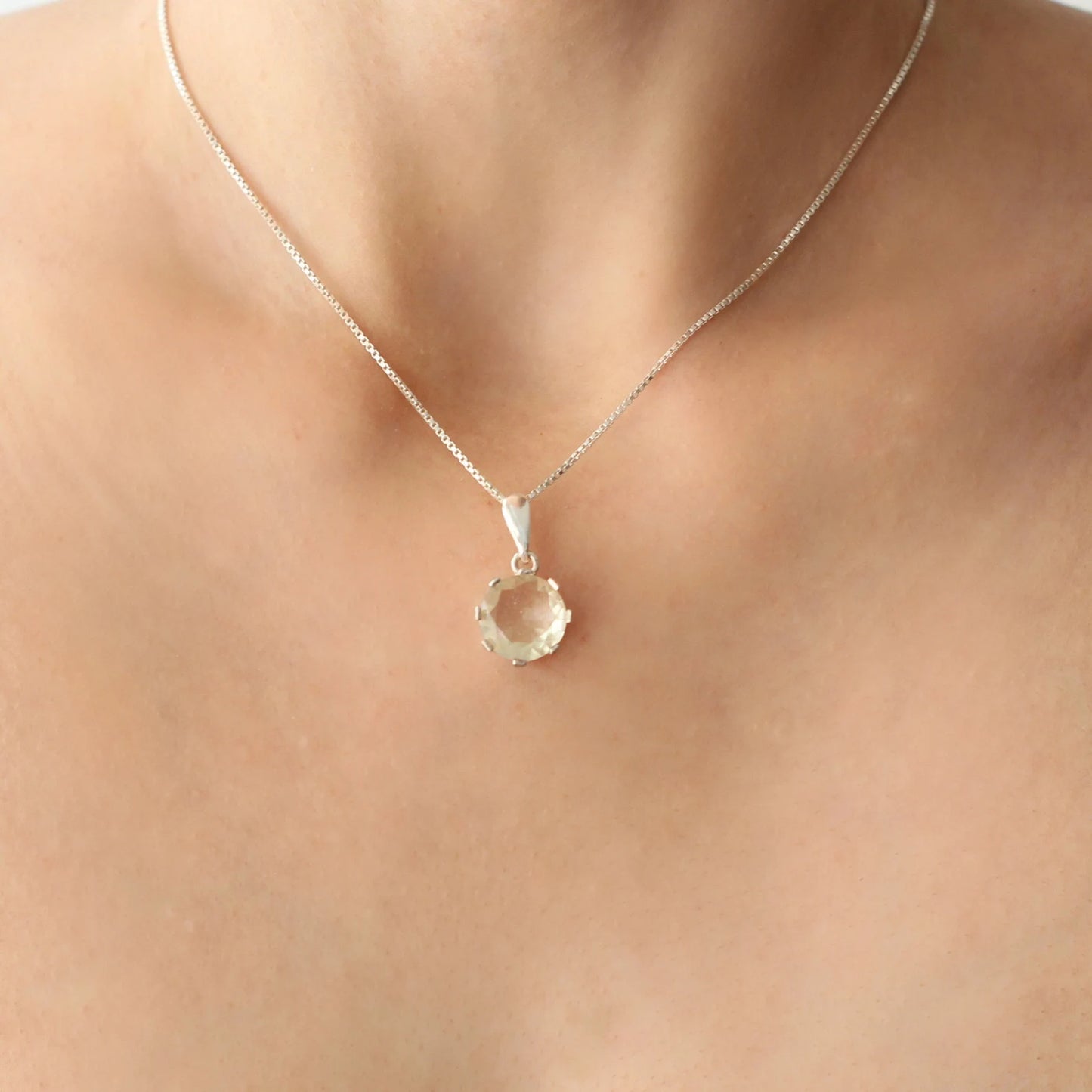 12mm Libyan Desert Glass Pendant Sterling Silver jewelry authentic Libyan Desert Glass Necklace- libyan glass faceted gold tektite necklace