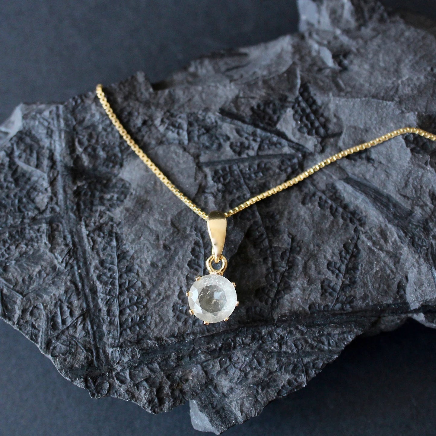 9mm Libyan Desert Glass Faceted Silver Pendant, Sterling Silver jewelry Libyan Glass necklace, genuine Libyan Desert Glass gemstone Pendant