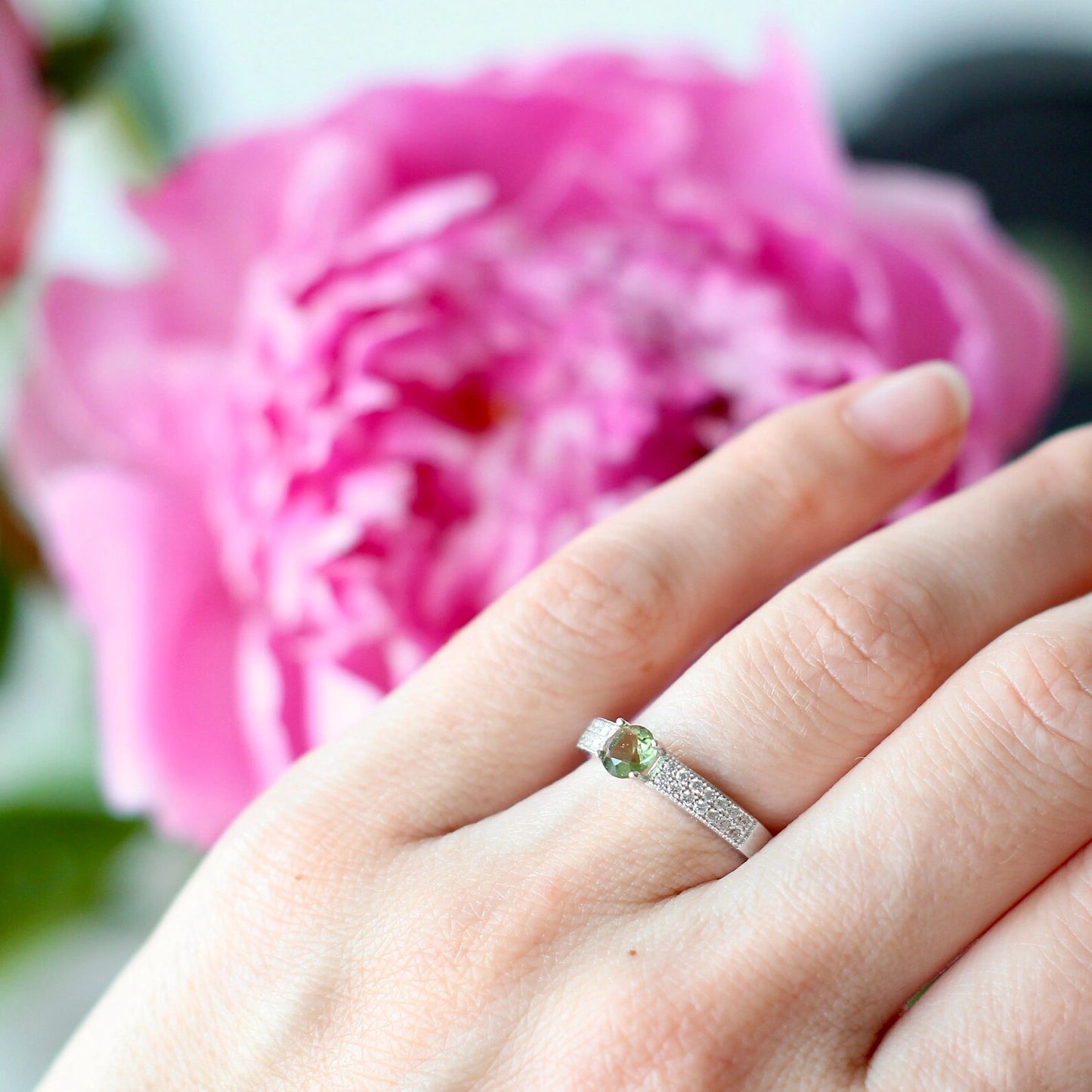 CZECH MOLDAVITE ring 5mm stone, Sterling Silver Moldavite jewelry with certification, real moldavite ring authentic moldavite jewellery gift