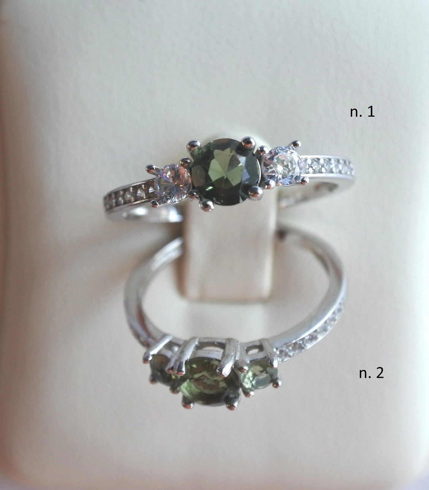 Genuine MOLDAVITE ring 5mm stone, Sterling Silver Moldavite jewelry with certification, real moldavite ring authentic moldavite jewellery
