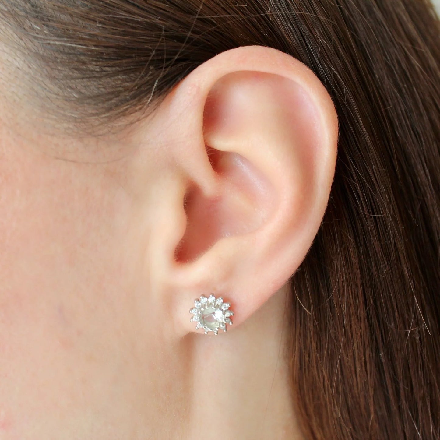 5 mm Libyan Desert Glass Stud Earrings Sterling Silver jewelry tektite Libyan Glass, genuine Impact Glass celestial earrings