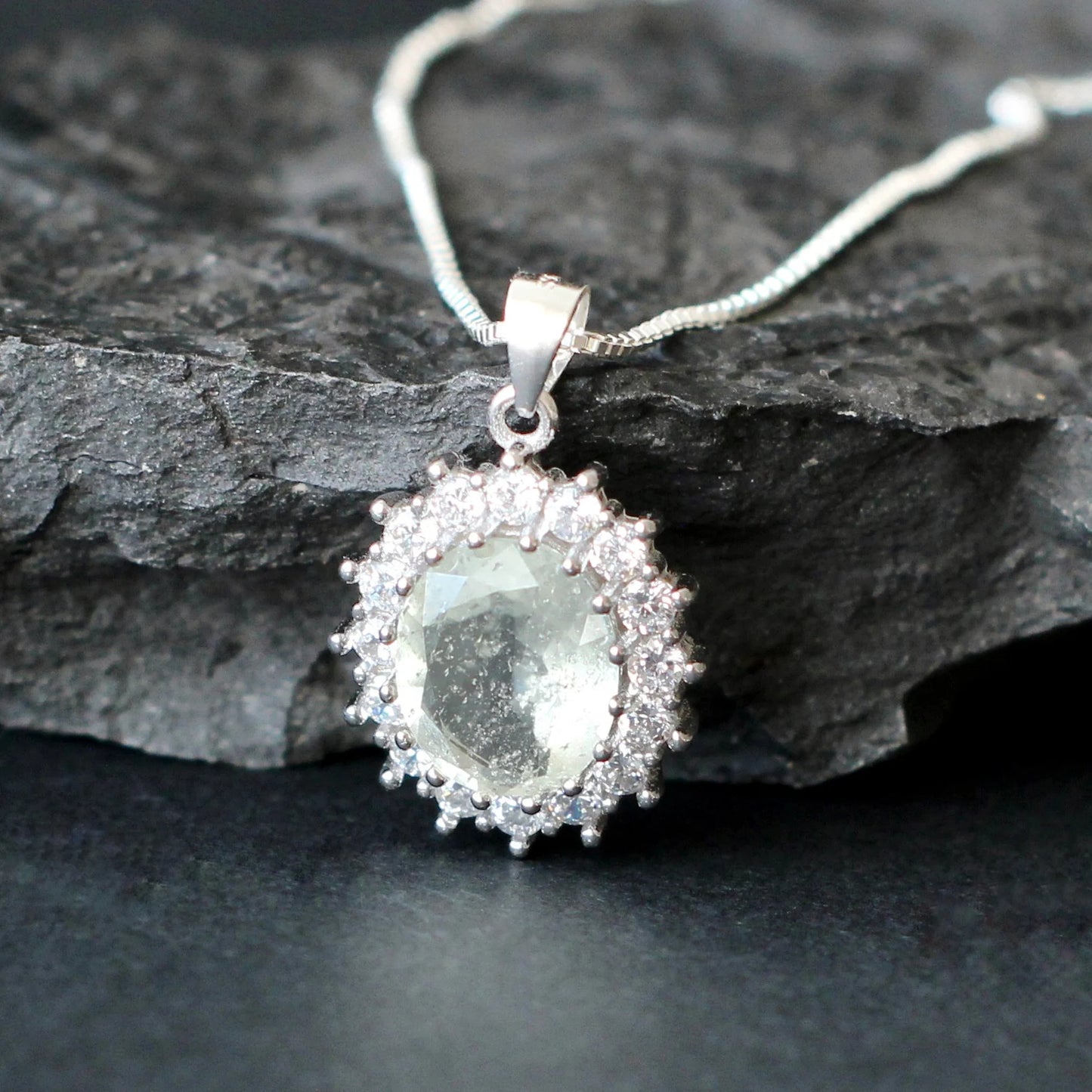 9.5x11.5mm Libyan Desert Glass Pendant Silver jewelry Libyan Glass necklace Real Libyan Desert Glass libyan tektite Authentic libyan glass