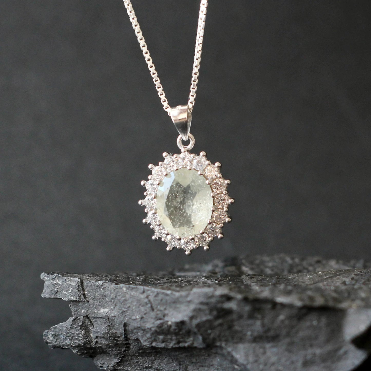 9.5x11.5mm Libyan Desert Glass Pendant Silver jewelry Libyan Glass necklace Real Libyan Desert Glass libyan tektite Authentic libyan glass