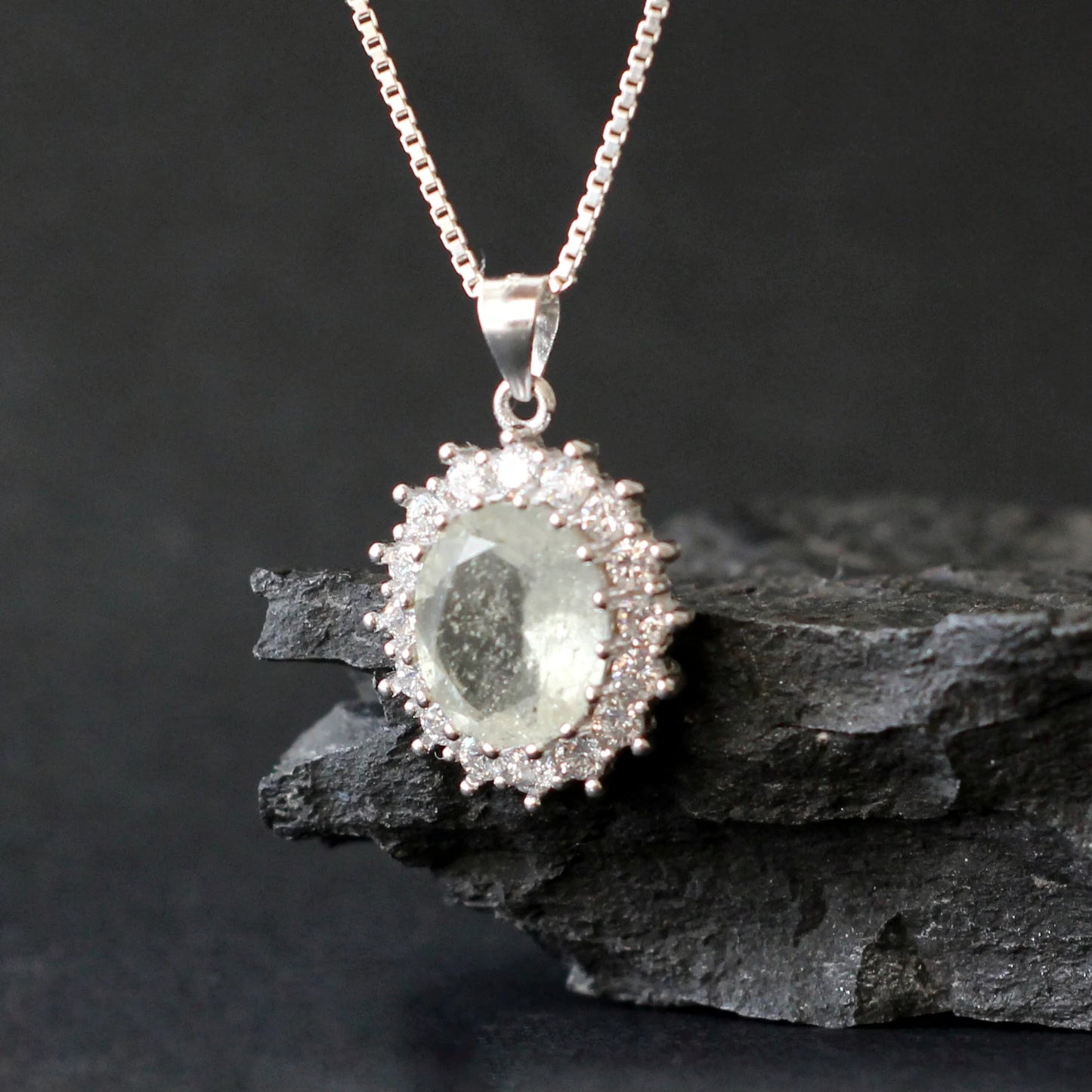 9.5x11.5mm Libyan Desert Glass Pendant Silver jewelry Libyan Glass necklace Real Libyan Desert Glass libyan tektite Authentic libyan glass