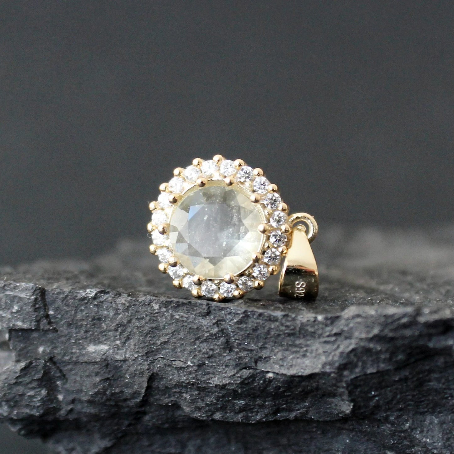 8mm Libyan Desert Glass Pendant Silver jewelry Libyan Glass necklace, real Libyan Desert Glass libyan tektite Authentic libyan desert glass necklace