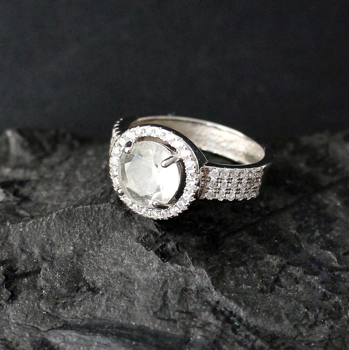 Libyan Desert Glass Ring 8mm stone Sterling Silver jewelry Libyan Glass Ring, authentic Libyan Desert Glass jewelry libyan gold tektite ring