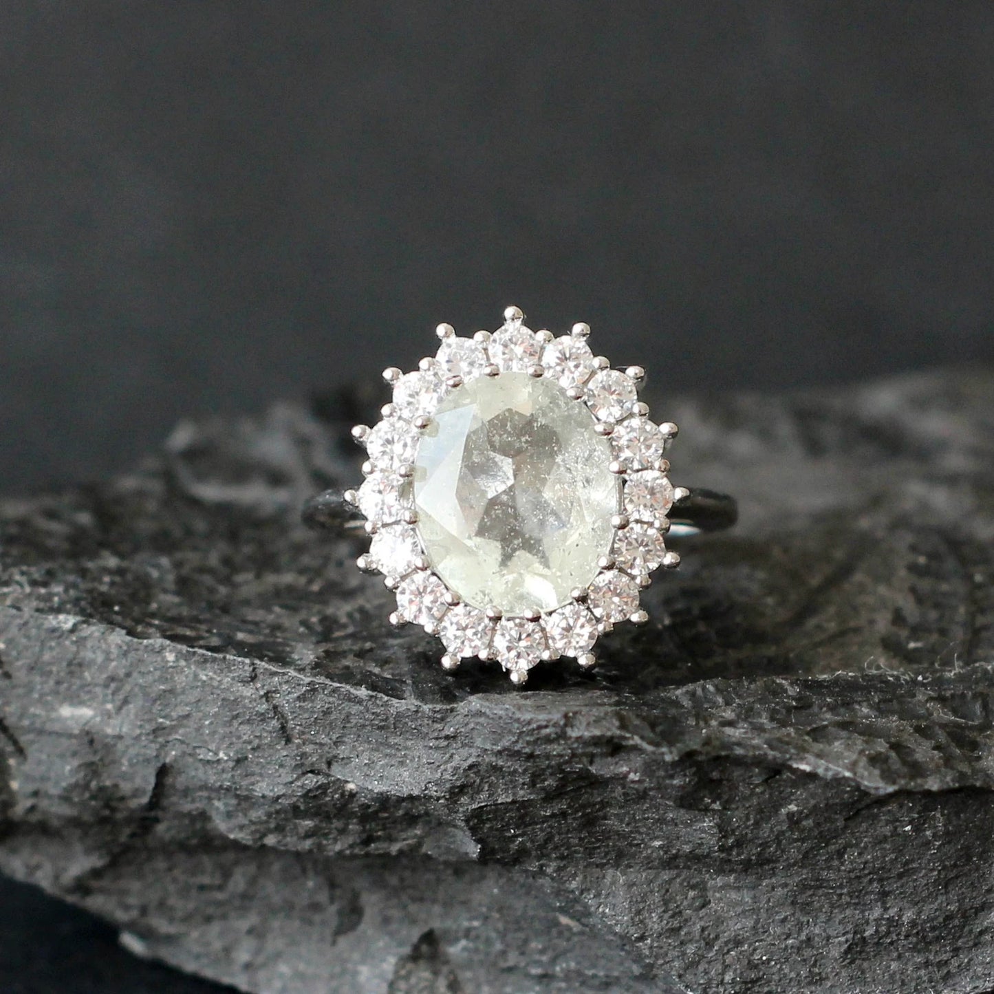 Libyan Desert Glass Ring 9.5x11.5 mm stone Sterling Silver jewelry Libyan Glass Ring authentic Libyan Desert Glass, libyan gold tektite ring