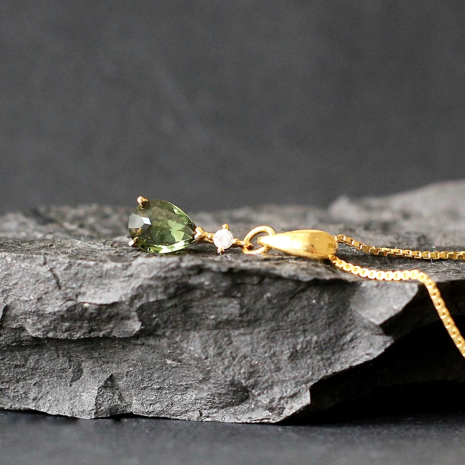 Necklace Real Moldavite Earrings Mm Stone CZECH MOLDAVITE