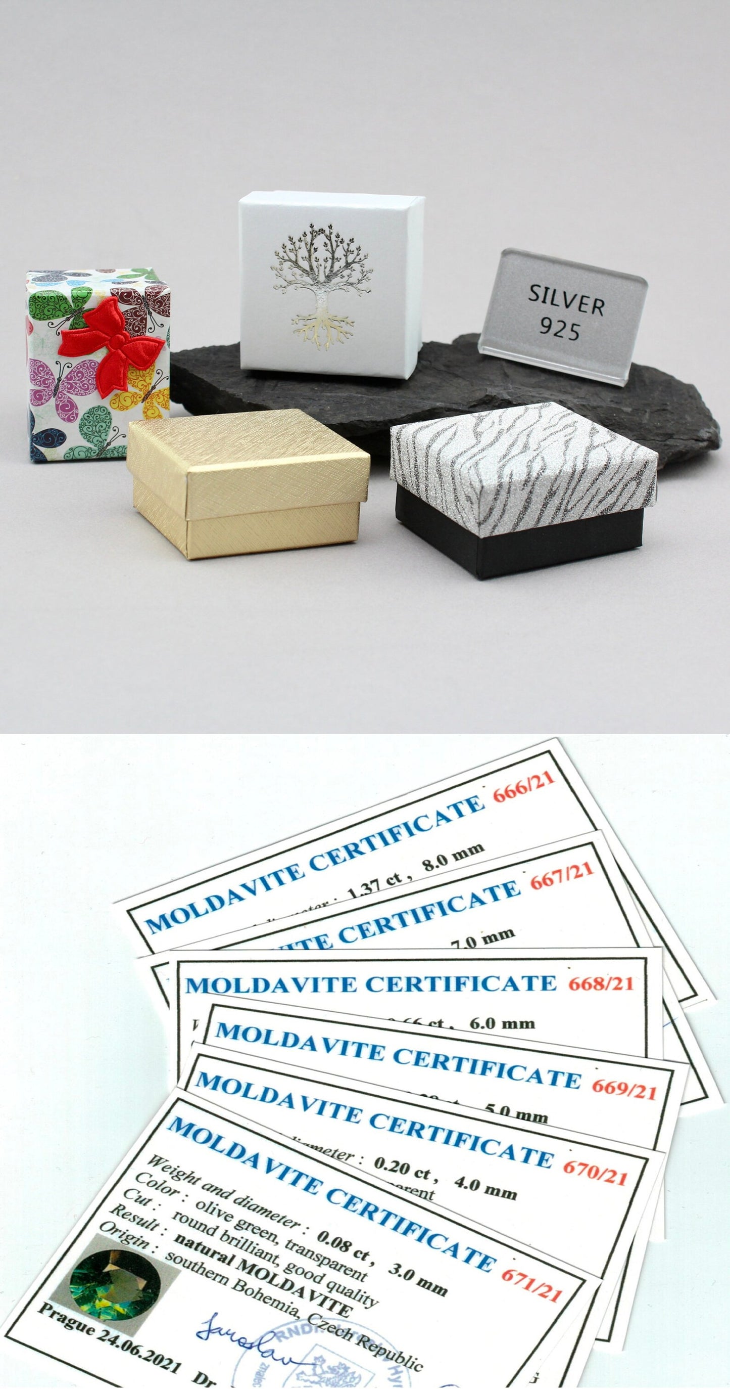 Genuine moldavite ring 6mm stone, real Moldavite ring Silver, Czech moldavite ring with certificate Moldavite jewelry Moldavite wedding ring