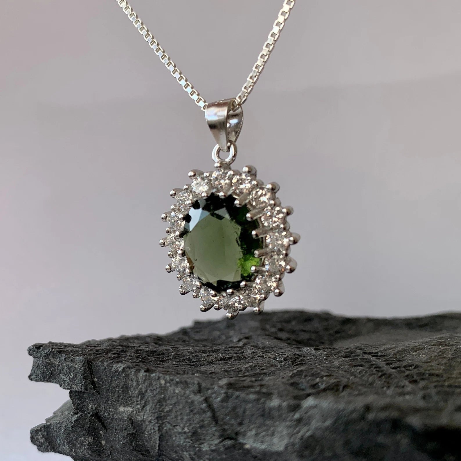 Moldavite Pendant, Moldavite 925 Silver Pendant, Authentic Moldavite Pendant, Czech Moldavite Pendant , Moldavite Gemstone popular Necklace, Sale