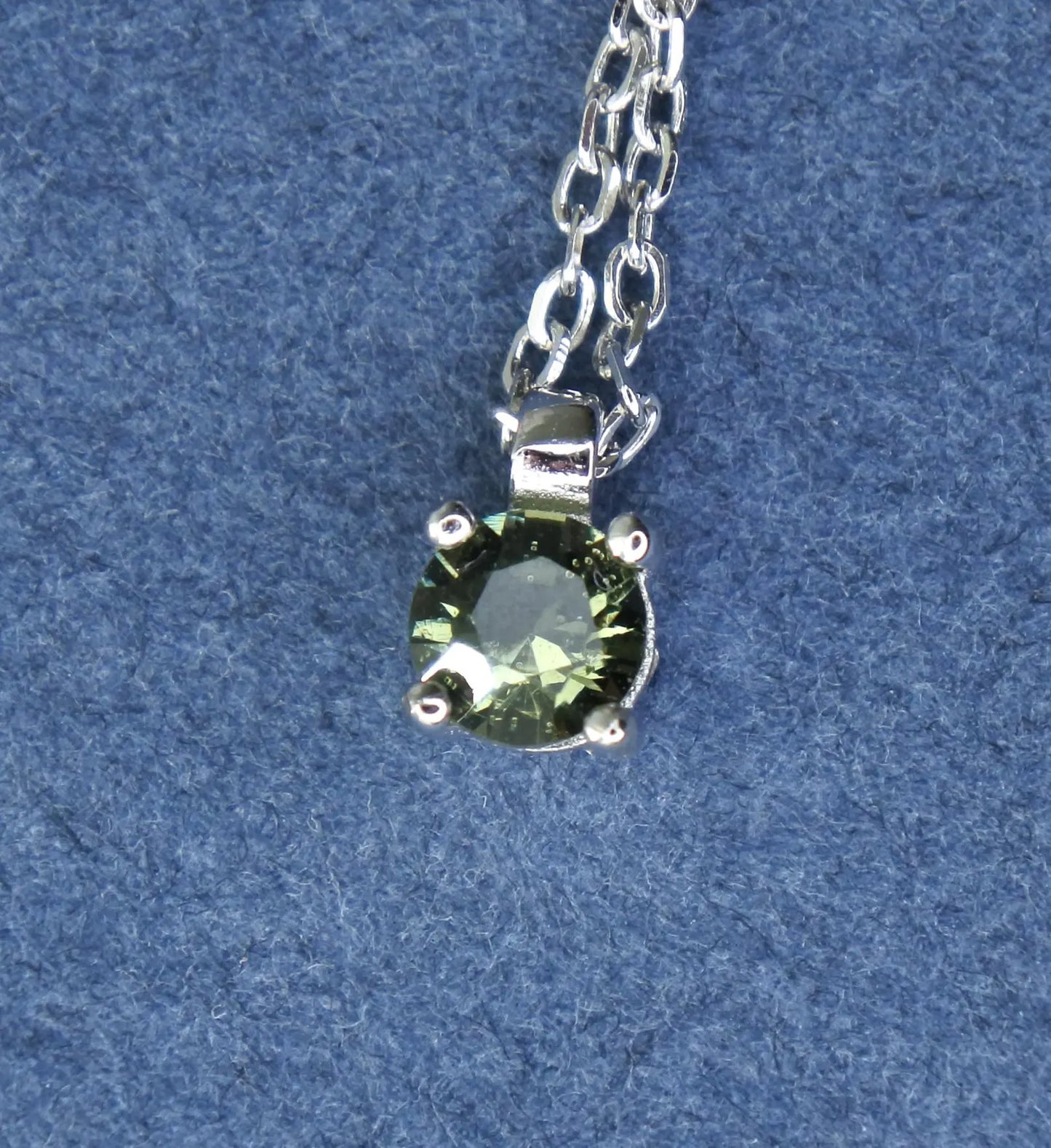 4mm stone real MOLDAVITE Pendant Sterling Silver Moldavite jewelry- CZECH moldavite necklace Genuine moldavite necklaces Authentic moldavite