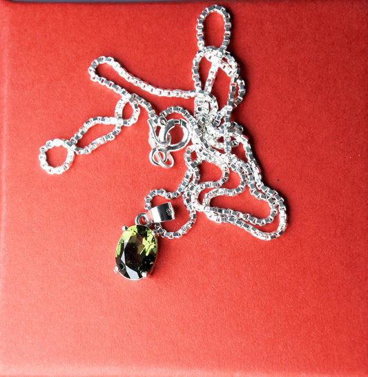 6x8mm Genuine Czech Moldavite Necklace