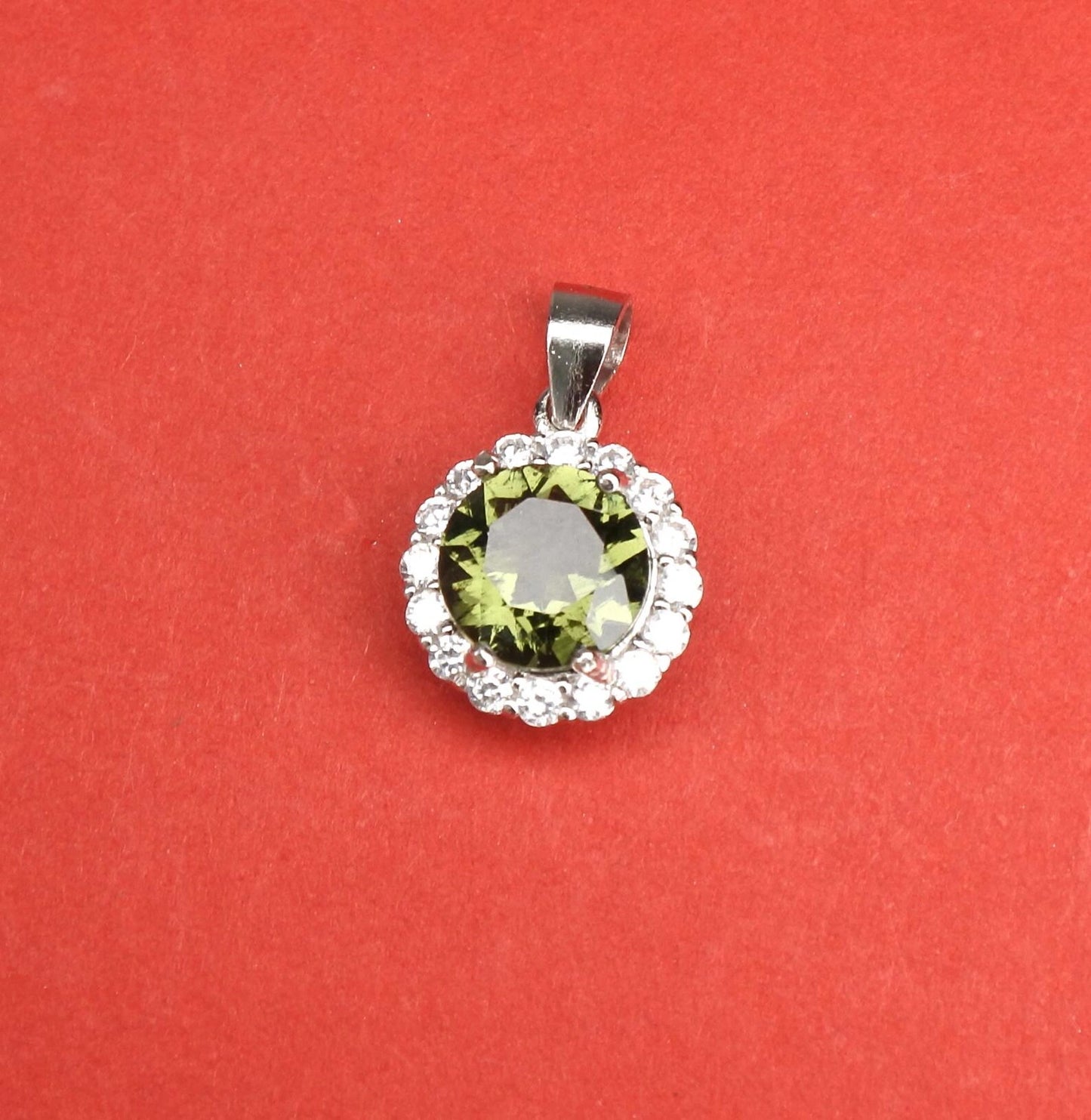 7 mm stone real MOLDAVITE Pendant Sterling Silver Moldavite jewelry from Czech Republic genuine moldavite pendant necklace with certificate