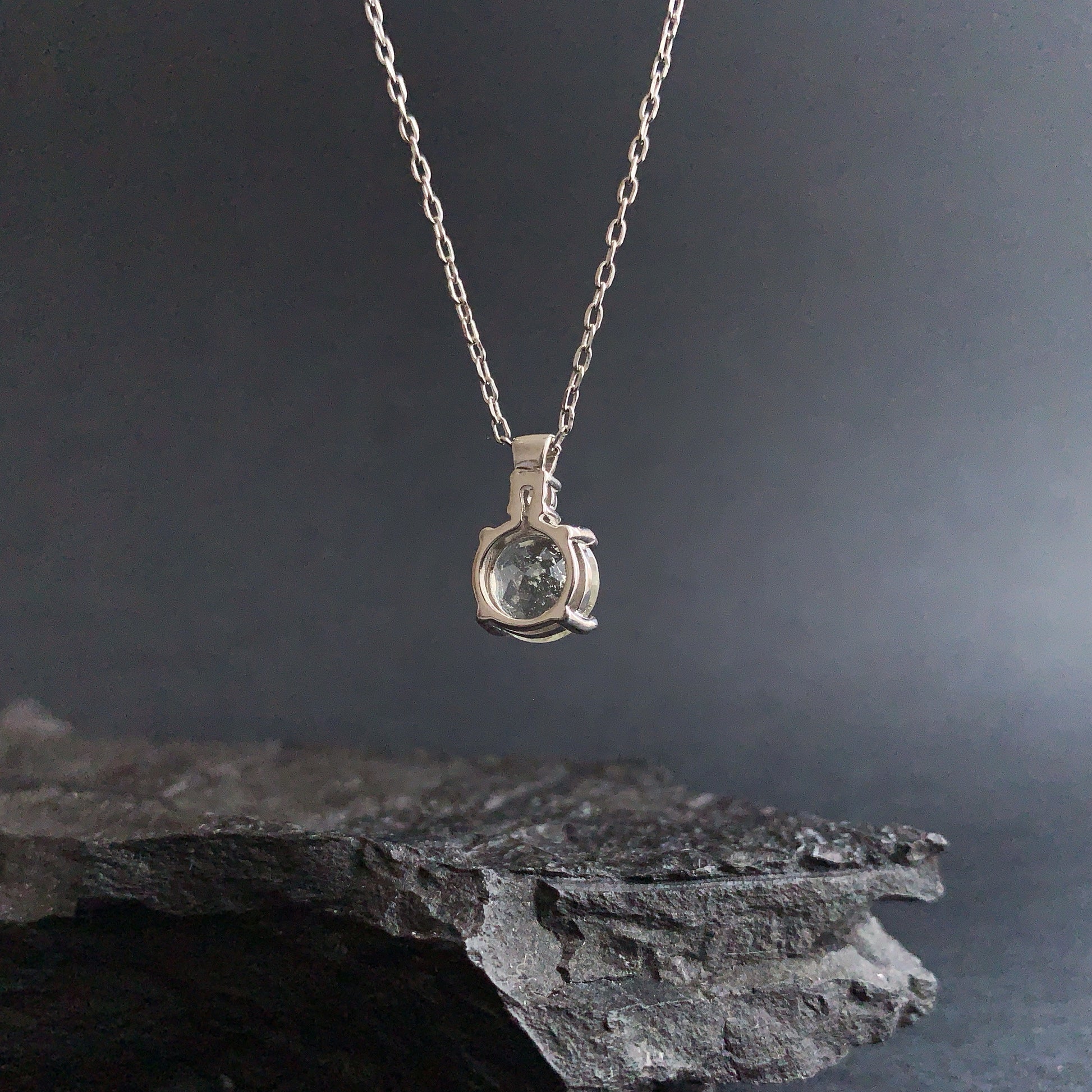 8mm Libyan Desert Glass Pendant Silver jewelry