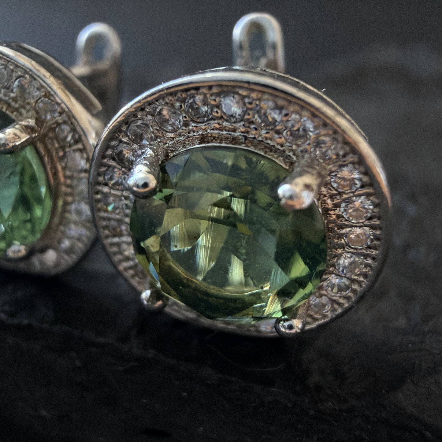 CZECH MOLDAVITE Earrings 7 mm Silver jewelry real Moldavite Stud Earrings, genuine moldavite earrings Moldavite jewelry celestial earrings