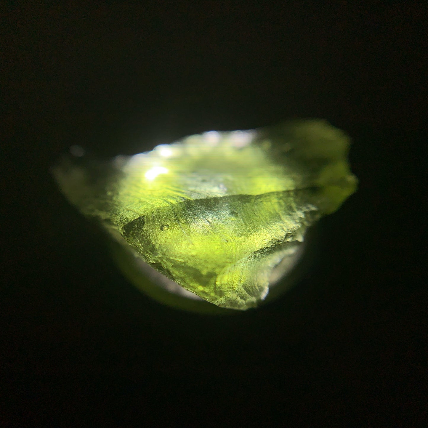 Raw Moldavite Genuine from Czech Republic Tektite 1.35g 6.75ct