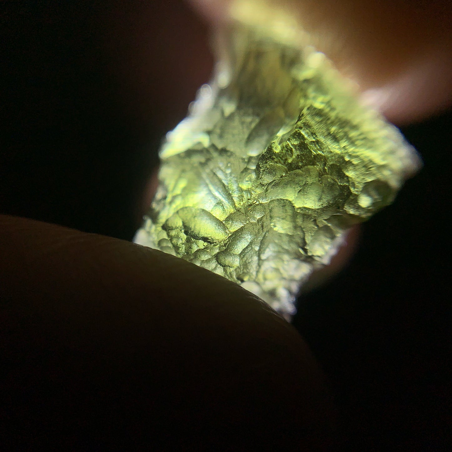 Raw Moldavite Genuine from Czech Republic Tektite 1.35g 6.75ct