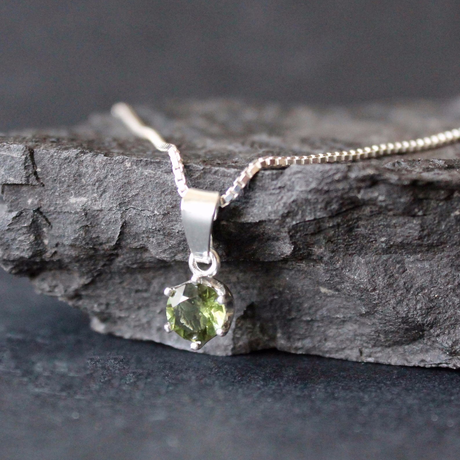 Two Tiny Moldavite Necklace | S for Sparkle